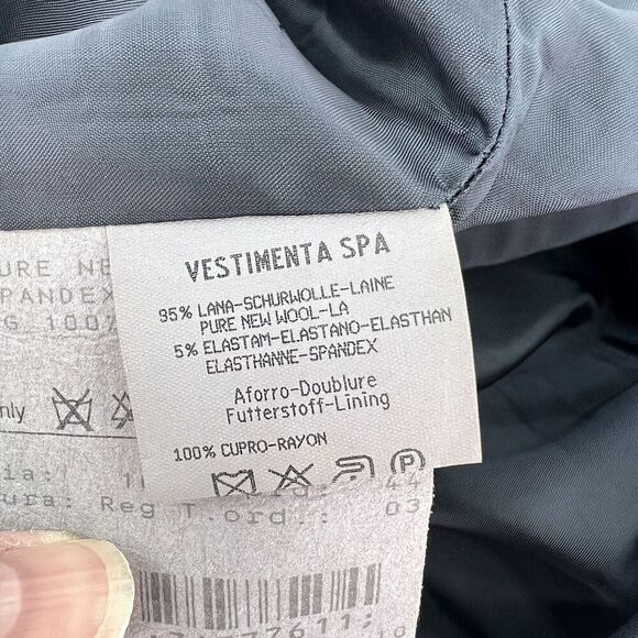 Vestimenta Spa Blue Sheath Dress Made In Italy Size 10 Wool Blend - Picture 4 of 7